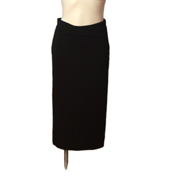 QVC G.I.L.I. black skirt overskirt with hidden mini slits XSP - Picture 2 of 7
